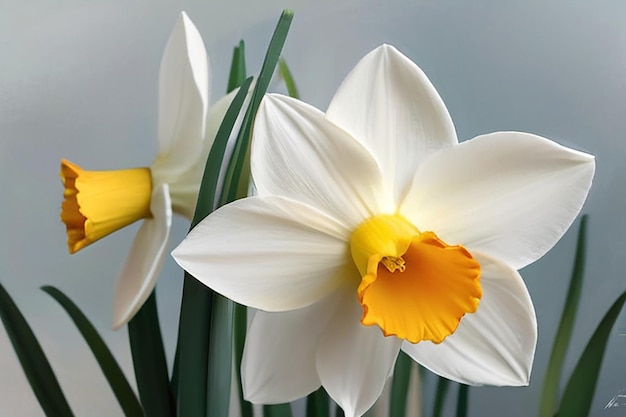 Foto eleganza eterea di narciso