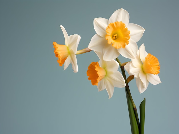 Narcissus flower in studio background single Narcissus flower Beautiful flower images