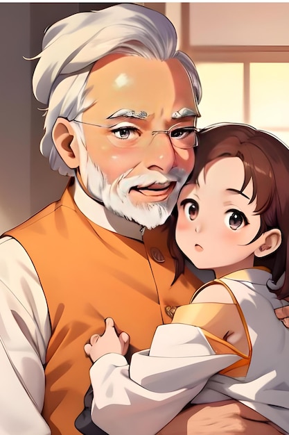 Narendra Modi ji Anime character anime image of Narendra Modi ji