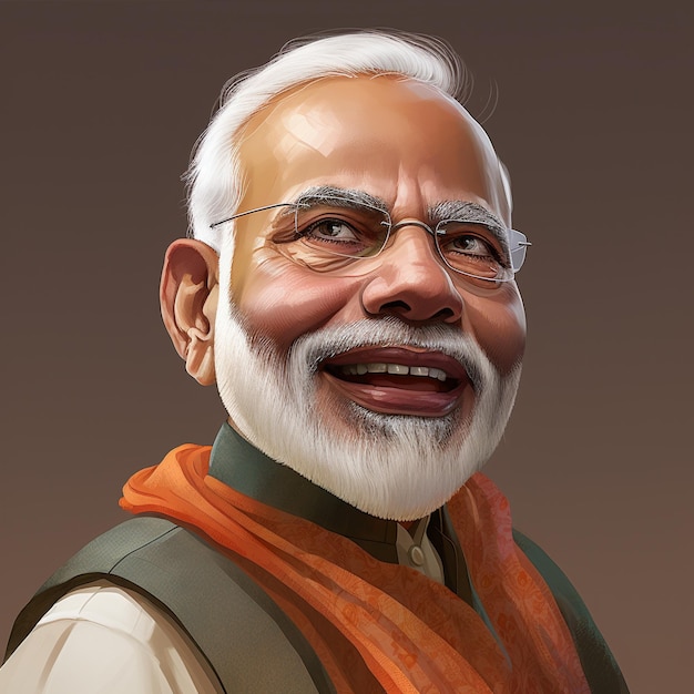 Narendra Modi stripfiguur Narendra Modi AI