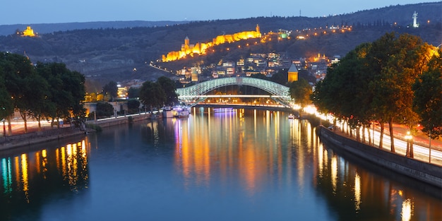 Narikala and Bridge of Peace in Tbilisi, Georgia