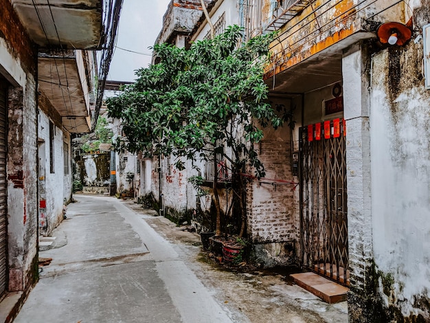Photo narrow alley amidst buildings in city