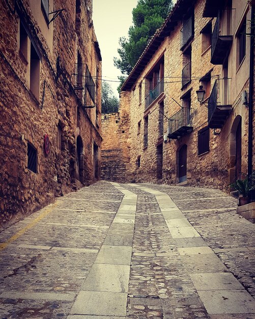 Photo narrow alley amidst buildings in city