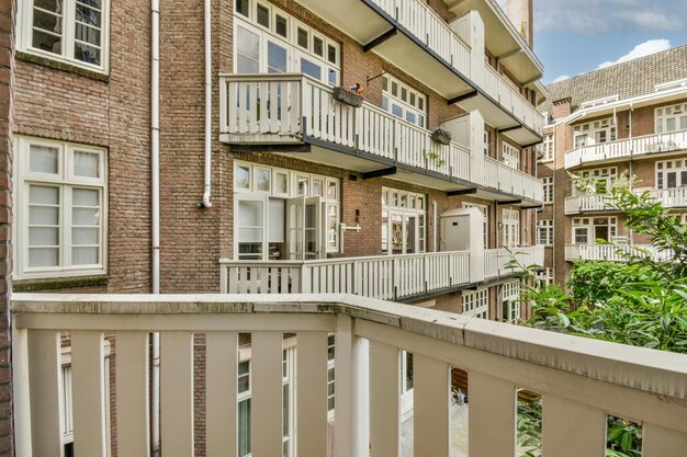 Narrow balcony with door