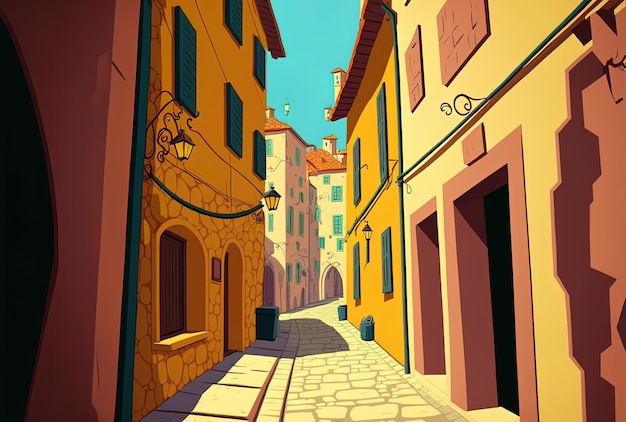 Narrow old town street