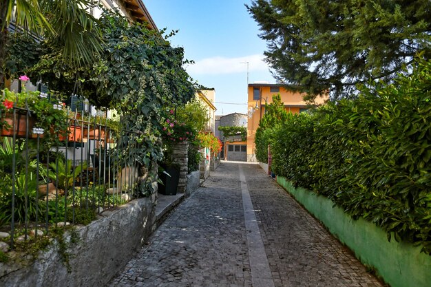 A narrow street in Lacedonia an old town in the province of Avellino Italy