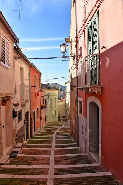 Photo a narrow street in old town of campobasso in molise region italy