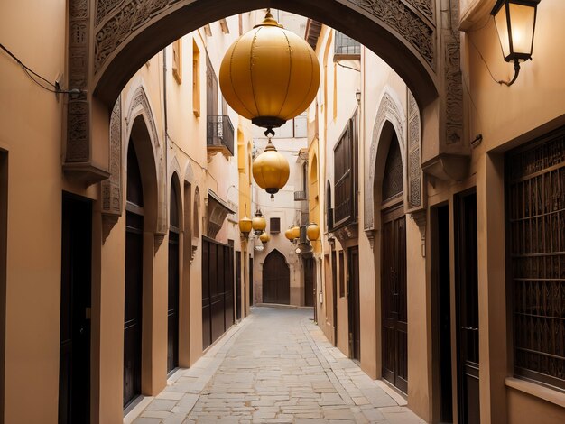 a narrow street in the old town of cordoba