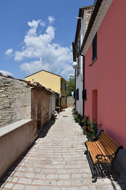 Photo a narrow street in trivento a mountain village in the molise region of italy