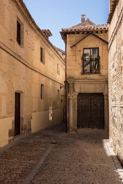 Narrow streets of Toledo city in Spain