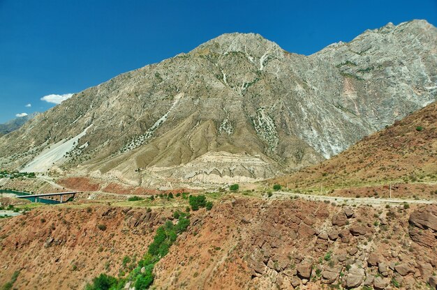 Naryn River rises in the Tien Shan mountains in Kyrgyzstan, Central Asia