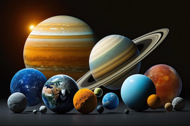 NASA leverde enkele componenten voor dit model van het zonnestelsel