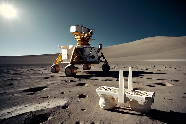 Photo nasa's man on the moon wide shots photo