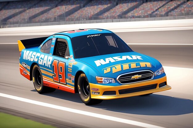 Foto illustrazione del personaggio dei cartoni animati nascar driver