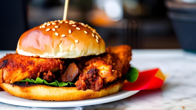 Nashville Hot Chicken on a table