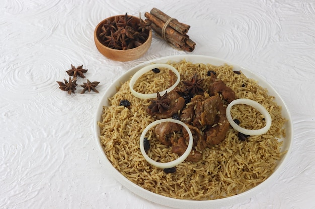 Nasi Bukhari Bukhari Rijst Arabisch als Ruz al Bukhari aromatische en smaakvolle rijst uit het Midden-Oosten