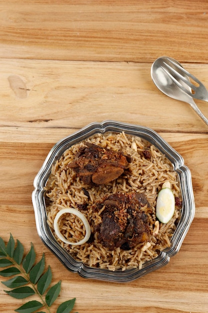 Nasi Kebuli Iga Kambing Spice Arabian Rice with Clove Cinnamon and Garlic Kabli Rice with Lamb Meat Served for Ramadan Iftar