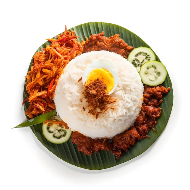 Наси Лемак малайское блюдо из риса