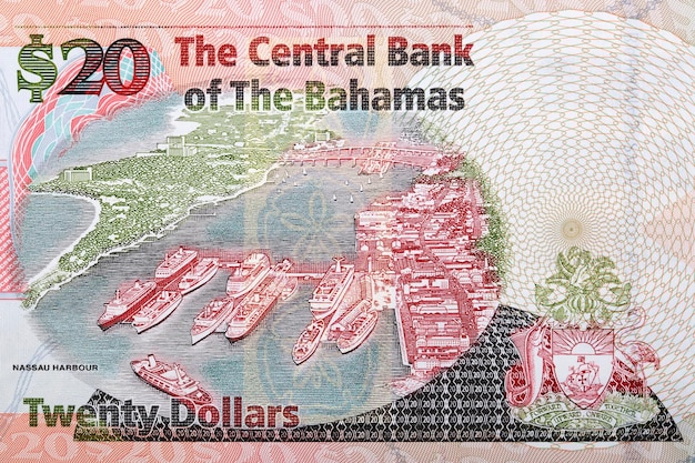 Nassau Harbour from Bahamian money