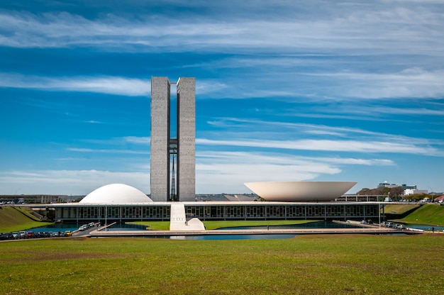 nationaal congres op een zonnige dag in brasilia df brazil op 14 augustus 2008
