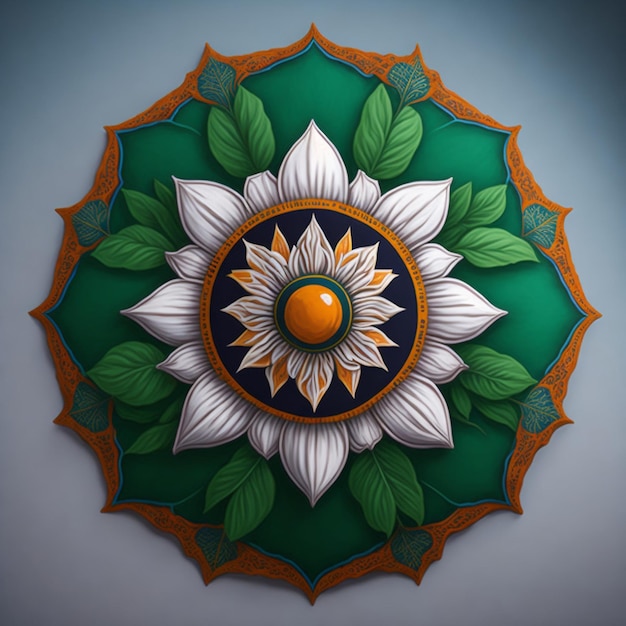 Nationaal embleem van India, de Ashoka Chakra die vrede en vooruitgang symboliseert