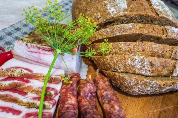 Nationaal Oekraïens eten op tafel