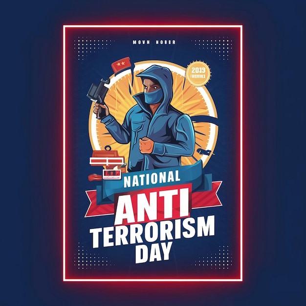 Foto progettazione del poster della giornata nazionale contro il terrorismo