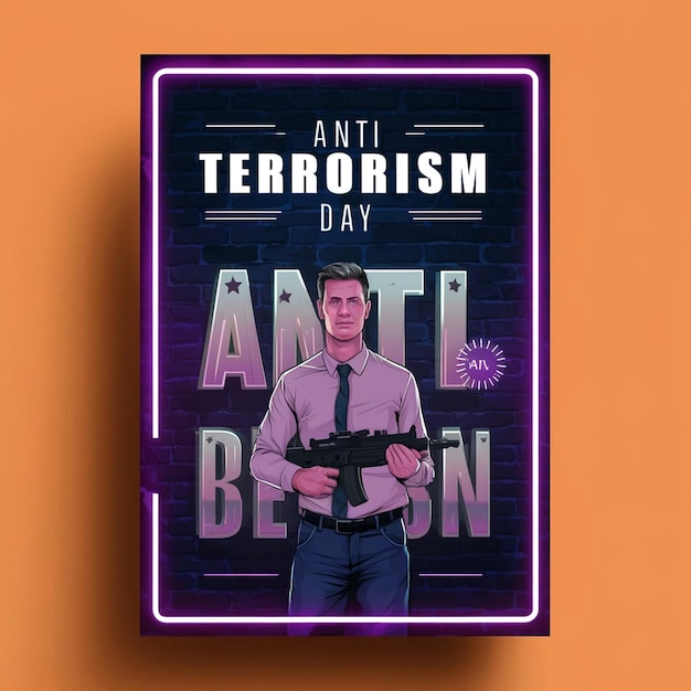 National Anti Terrorism Day Poster Design