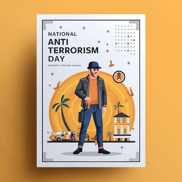 National Anti Terrorism Day Poster Design
