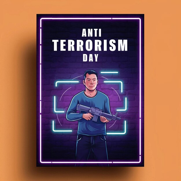 National Anti Terrorism Day Poster Design