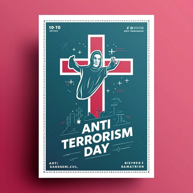 Foto progettazione del poster della giornata nazionale contro il terrorismo