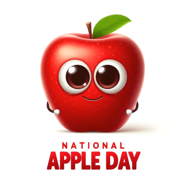 Premium Photo National Apple Day Poster ai generated