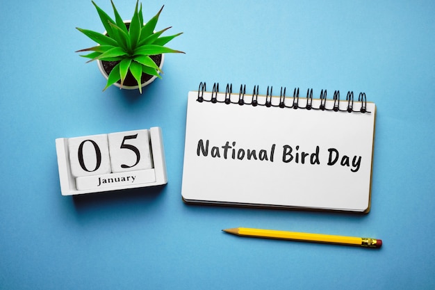 National bird day del mese invernale calendario gennaio.