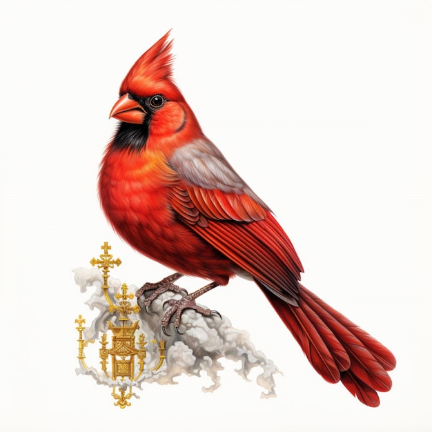 Photo national bird of papal states with white background