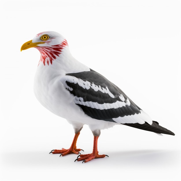 白い背景を持つポルトガルの国鳥