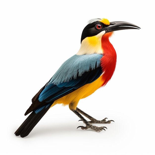 National bird of South Sudan with white background