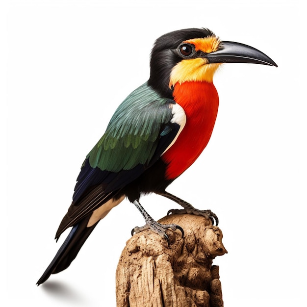 National bird of Zambia with white background high