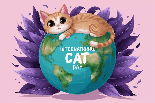 Photo national cat day celebration generative ai