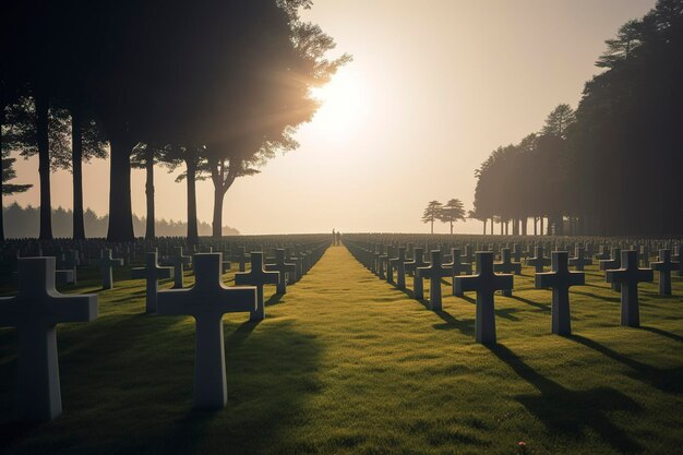 Photo national cemetery generate ai