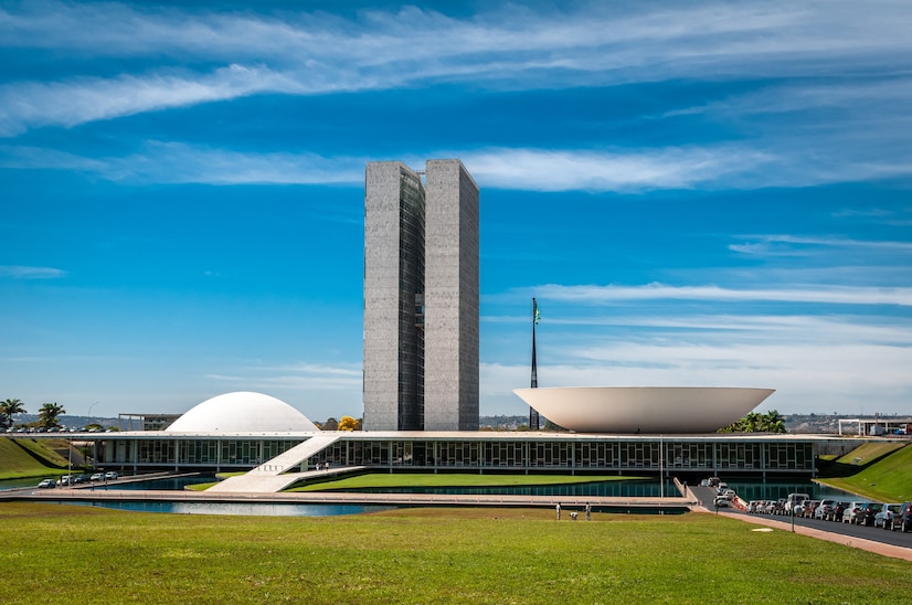 Premium Photo | National congress on a sunny day in brasilia df brazil ...