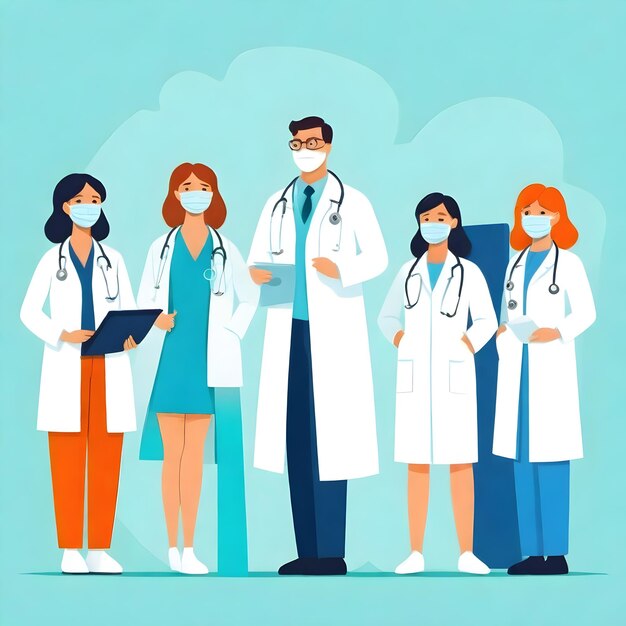 Photo national doctors day illustrated tribute medics and essentials