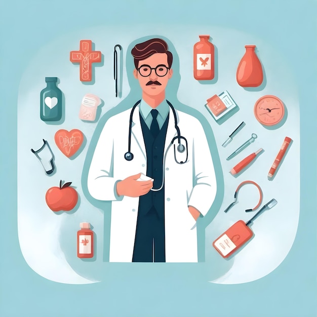 National Doctors Day Illustrated Tribute Medics and Essentials