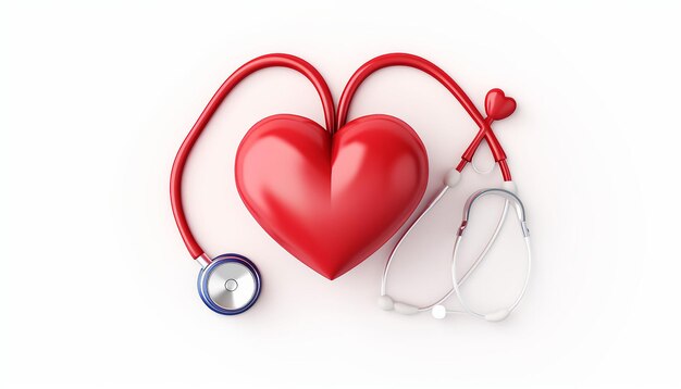 Photo national doctors day logo of red heart