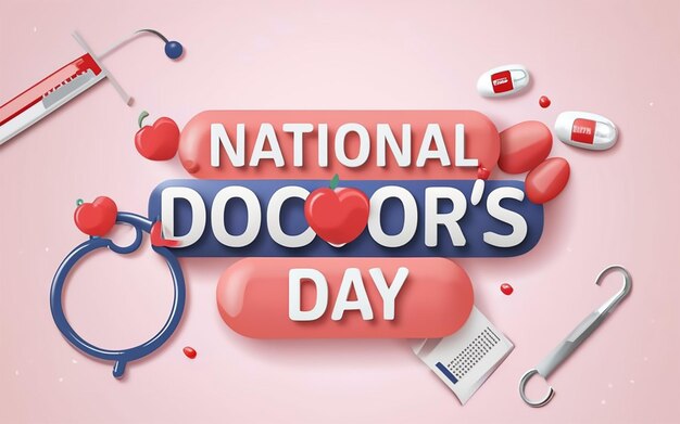 Photo national doctors day template