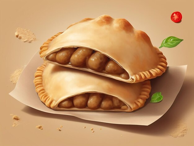 National Empanada Day Greeting Card Delicious Food Illustration