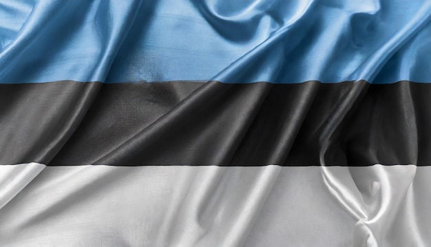 National Estonian silk fabric flag Symbol of Estonia Banner for celebrating Independence Day