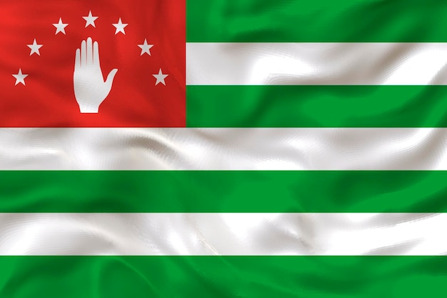 National flag of Abkhazia Background with flag of Abkhazia