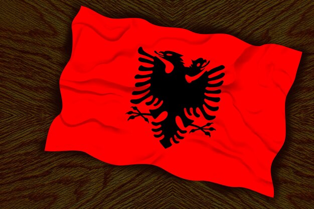 National flag of Albania Background with flag of Albania