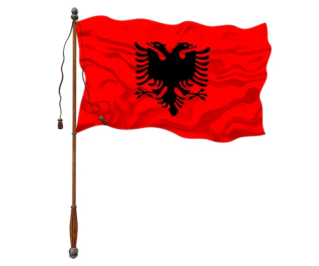 National flag of Albania Background with flag of Albania