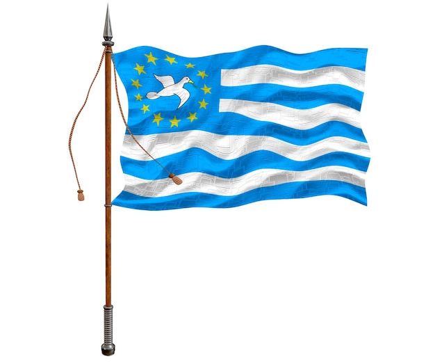 National flag of Ambazonia Background with flag of Ambazonia